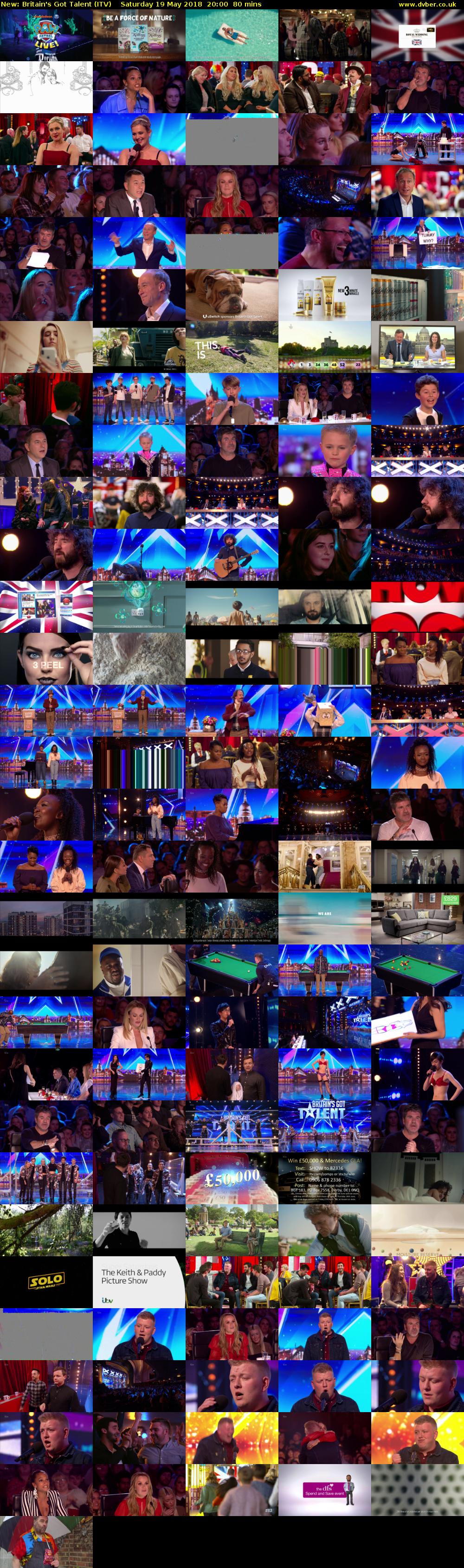 Britain's Got Talent (ITV) Saturday 19 May 2018 20:00 - 21:20