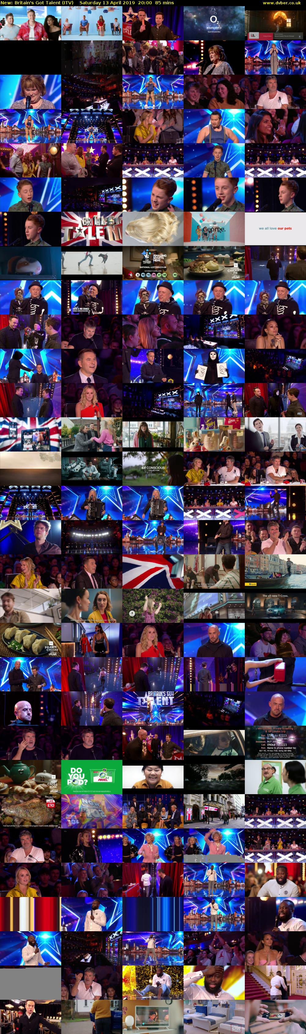 Britain's Got Talent (ITV) Saturday 13 April 2019 20:00 - 21:25