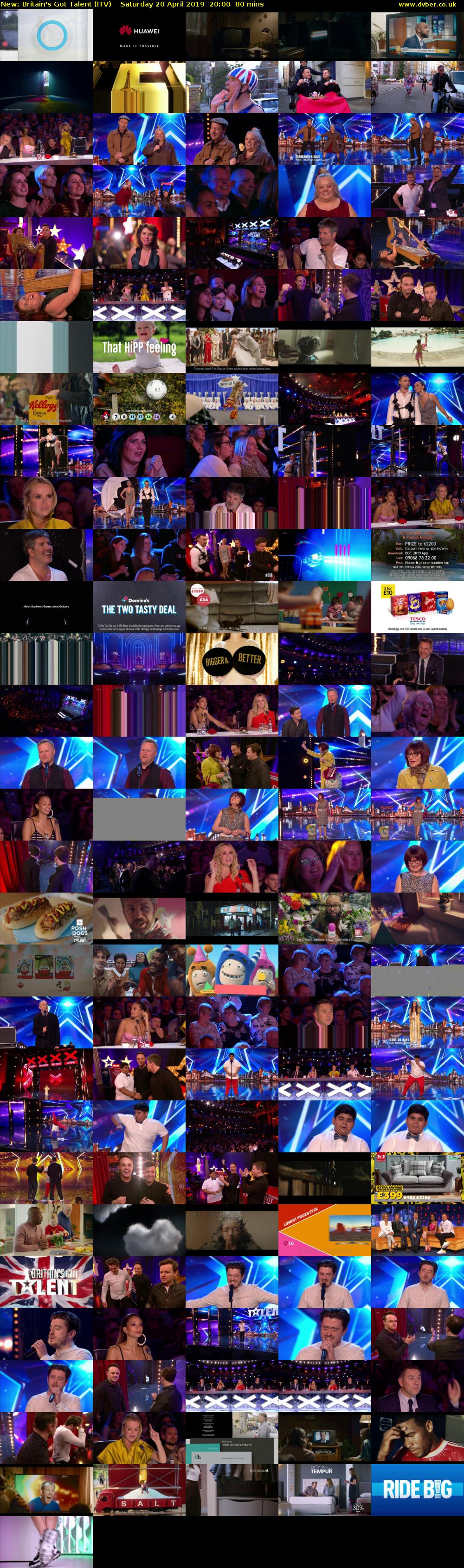 Britain's Got Talent (ITV) Saturday 20 April 2019 20:00 - 21:20