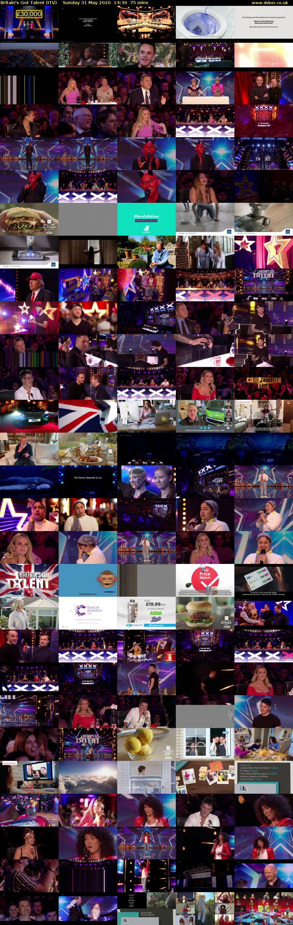 Britain's Got Talent (ITV) Sunday 31 May 2020 14:30 - 15:45