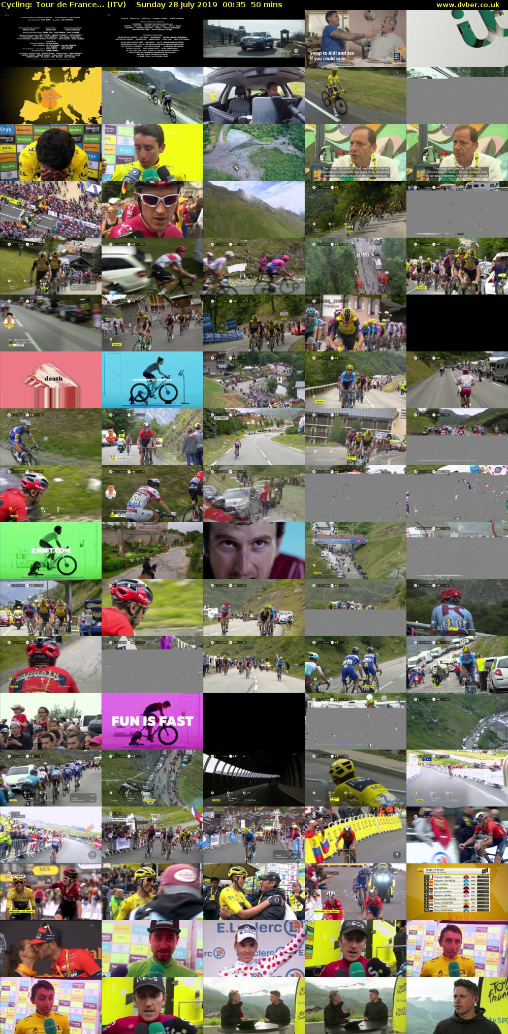 Cycling: Tour de France... (ITV) Sunday 28 July 2019 00:35 - 01:25