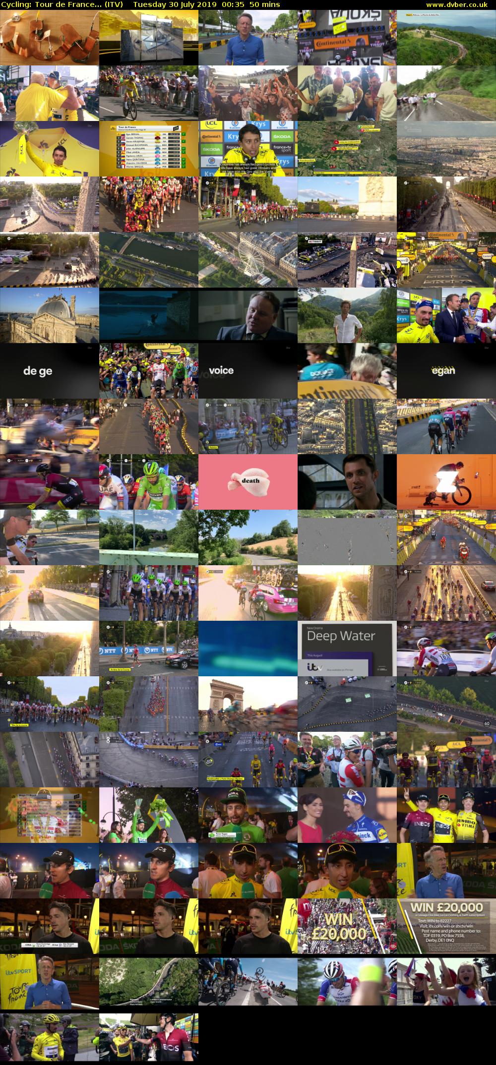Cycling: Tour de France... (ITV) Tuesday 30 July 2019 00:35 - 01:25