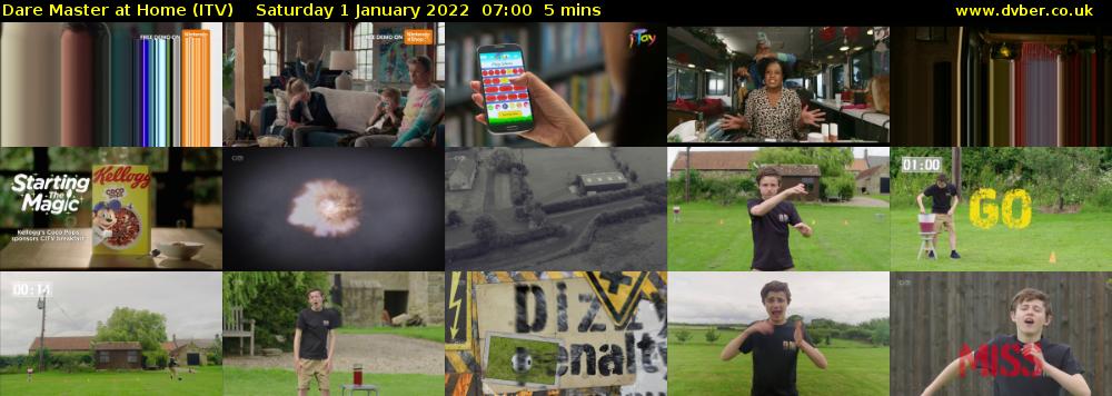 Dare Master at Home (ITV) Saturday 1 January 2022 07:00 - 07:05