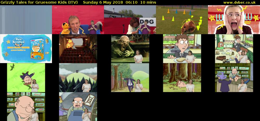 Grizzly Tales for Gruesome Kids (ITV) Sunday 6 May 2018 06:10 - 06:20