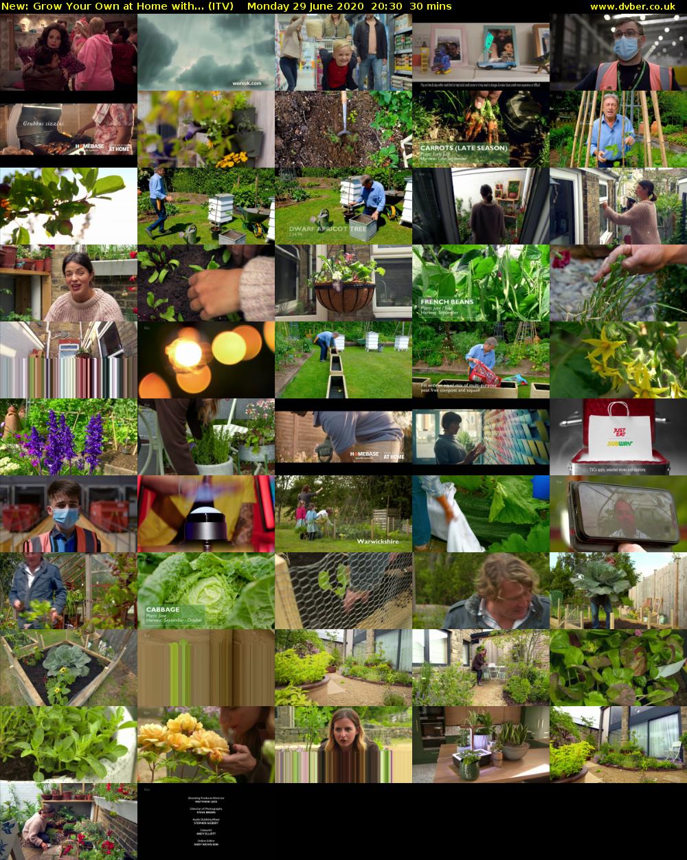 Grow Your Own at Home with... (ITV) Monday 29 June 2020 20:30 - 21:00