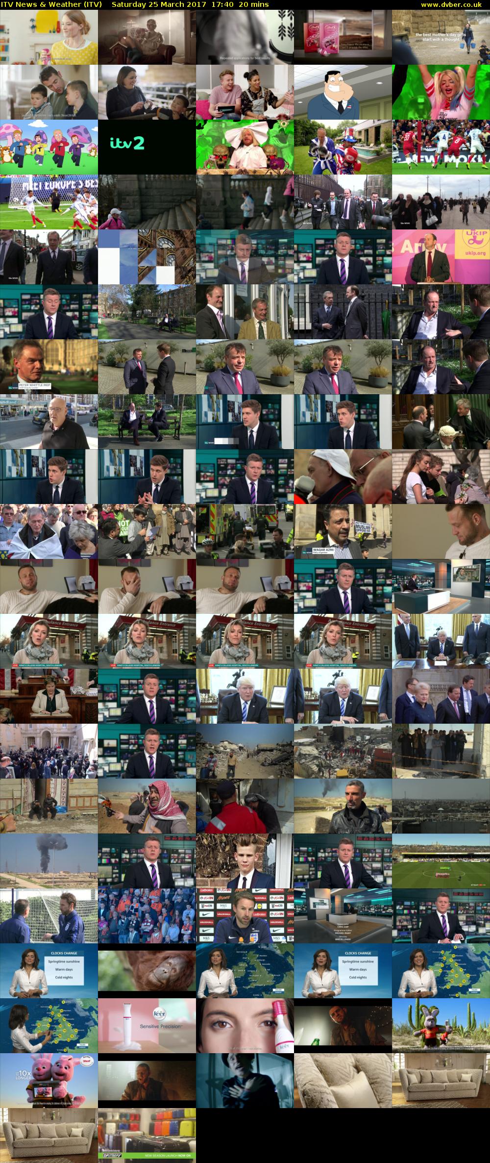 ITV News & Weather (ITV) Saturday 25 March 2017 17:40 - 18:00