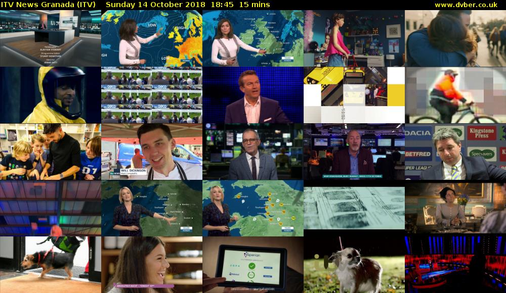 ITV News Granada (ITV) Sunday 14 October 2018 18:45 - 19:00