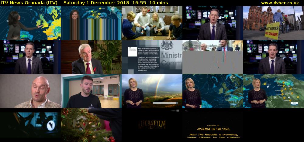ITV News Granada (ITV) Saturday 1 December 2018 16:55 - 17:05