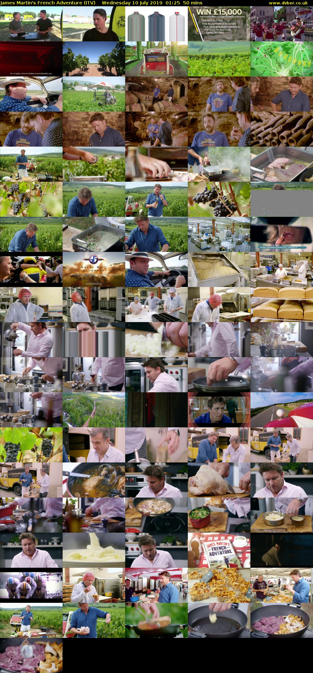 James Martin's French Adventure (ITV) Wednesday 10 July 2019 01:25 - 02:15