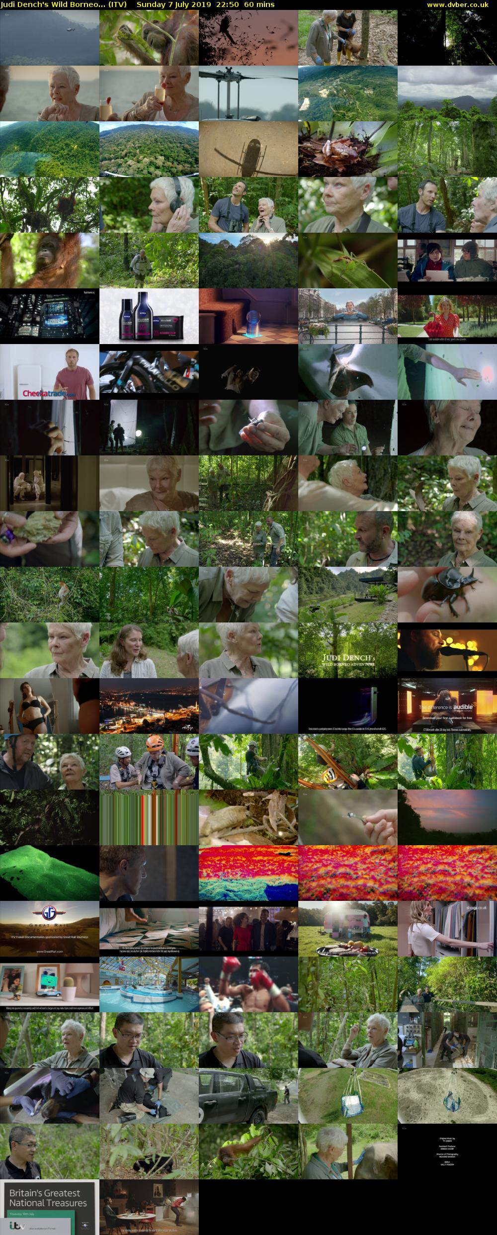 Judi Dench's Wild Borneo... (ITV) Sunday 7 July 2019 22:50 - 23:50