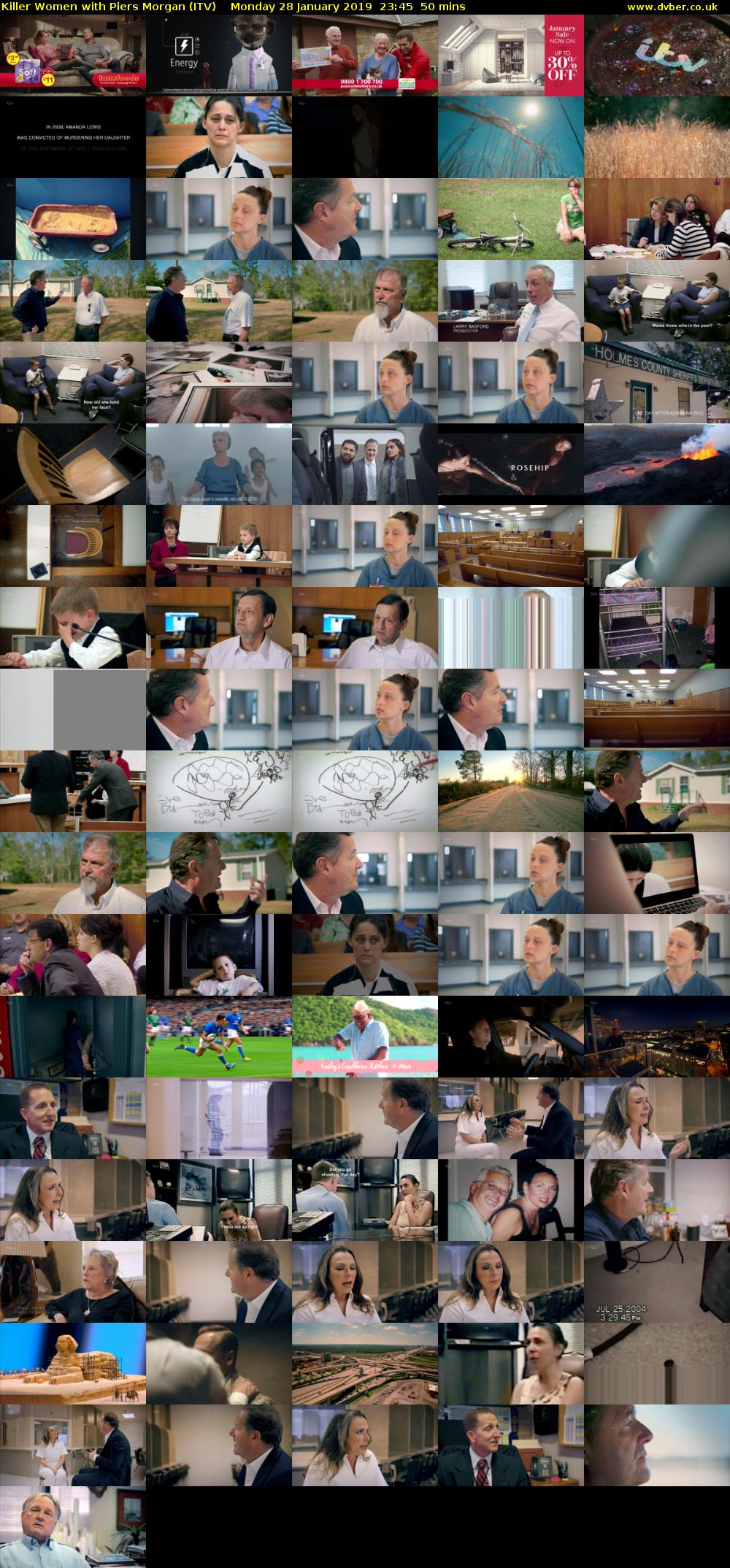 Killer Women with Piers Morgan (ITV) Monday 28 January 2019 23:45 - 00:35