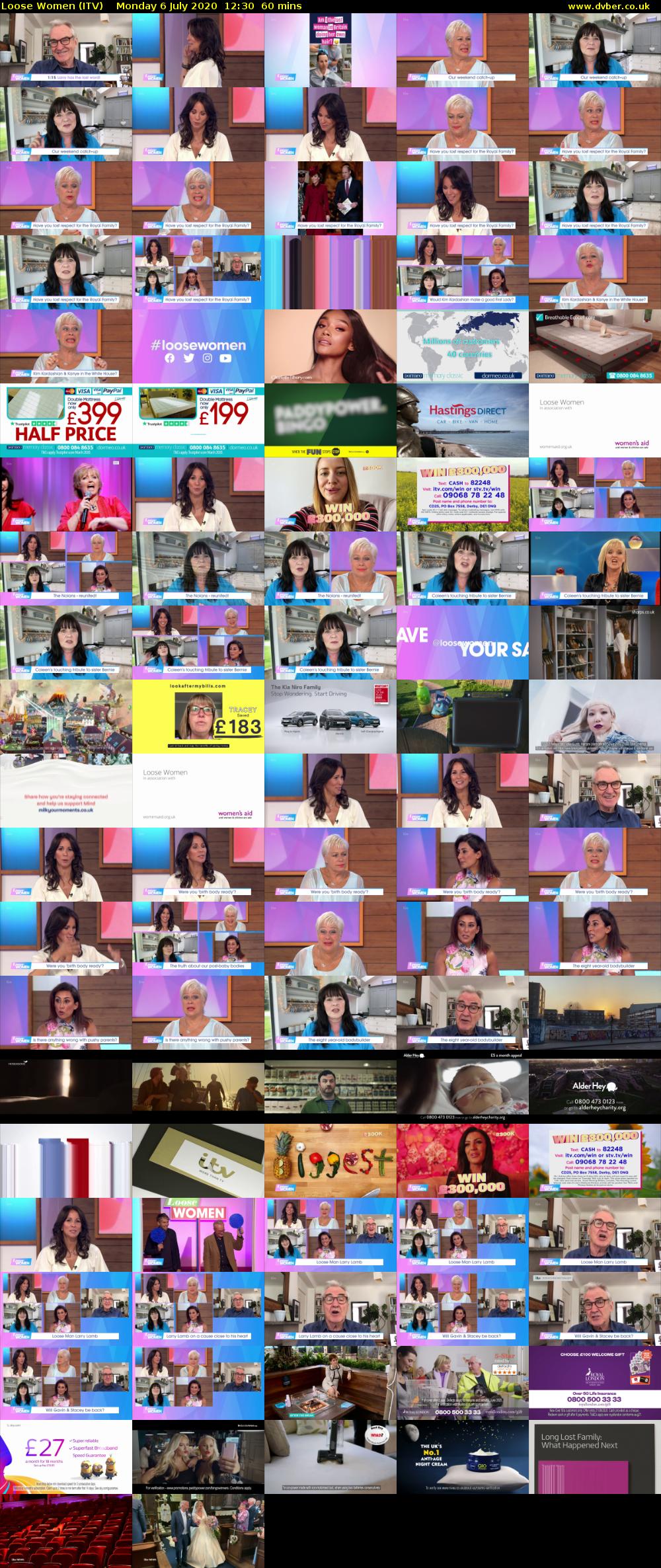 Loose Women (ITV) Monday 6 July 2020 12:30 - 13:30