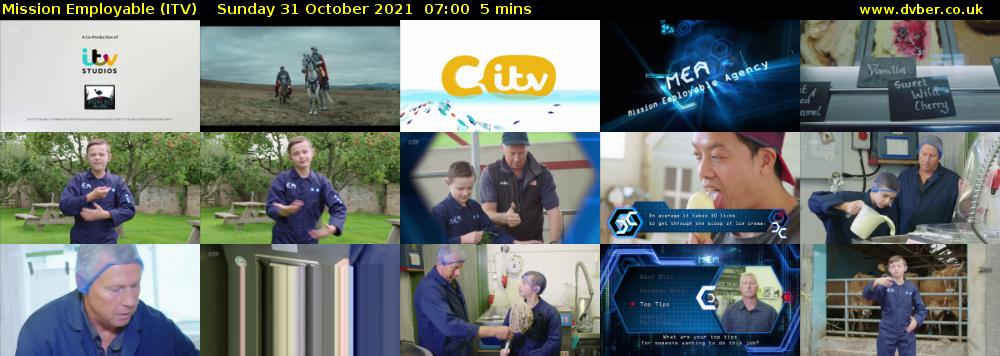 Mission Employable (ITV) Sunday 31 October 2021 07:00 - 07:05