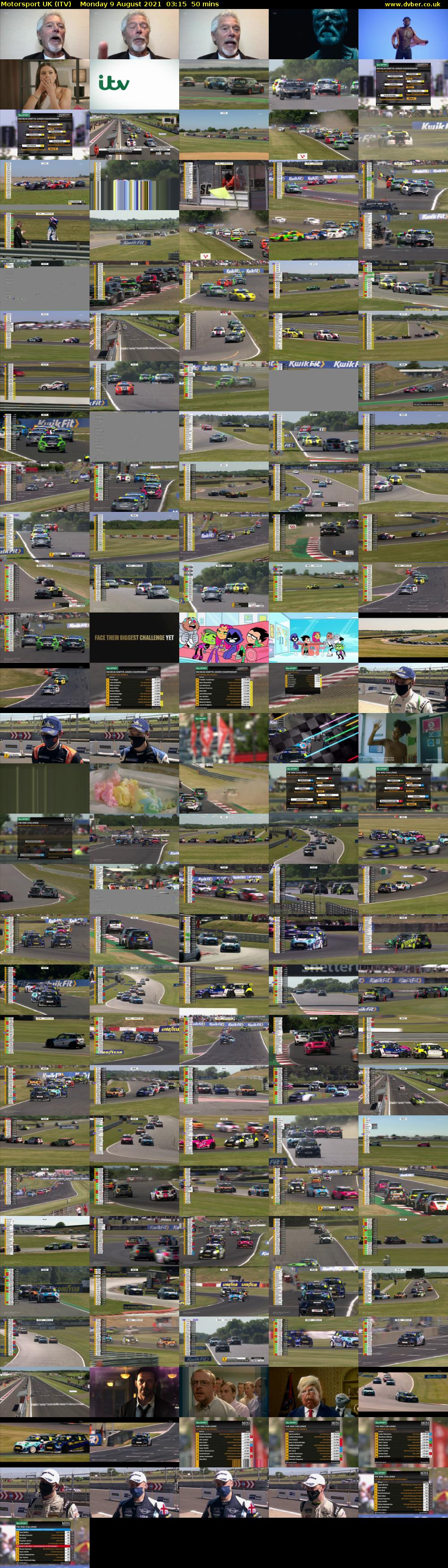 Motorsport UK (ITV) Monday 9 August 2021 03:15 - 04:05