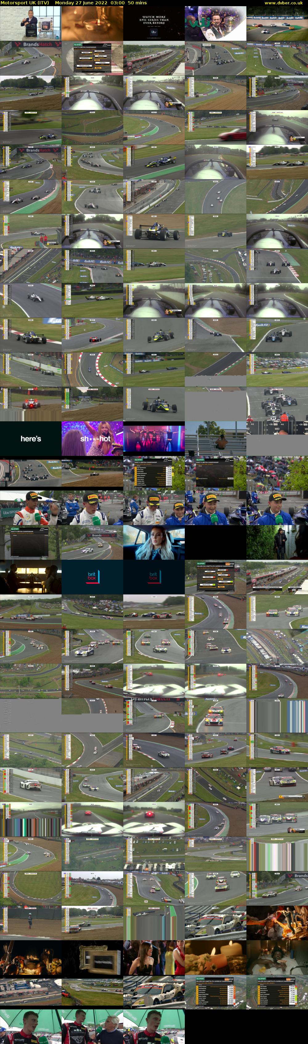 Motorsport UK (ITV) Monday 27 June 2022 03:00 - 03:50