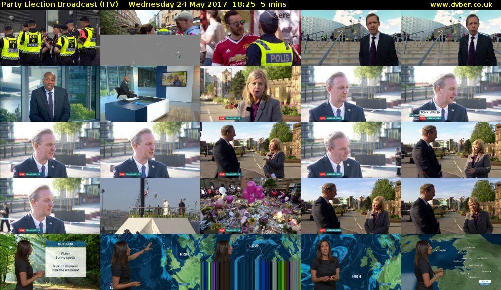 Party Election Broadcast (ITV) Wednesday 24 May 2017 18:25 - 18:30