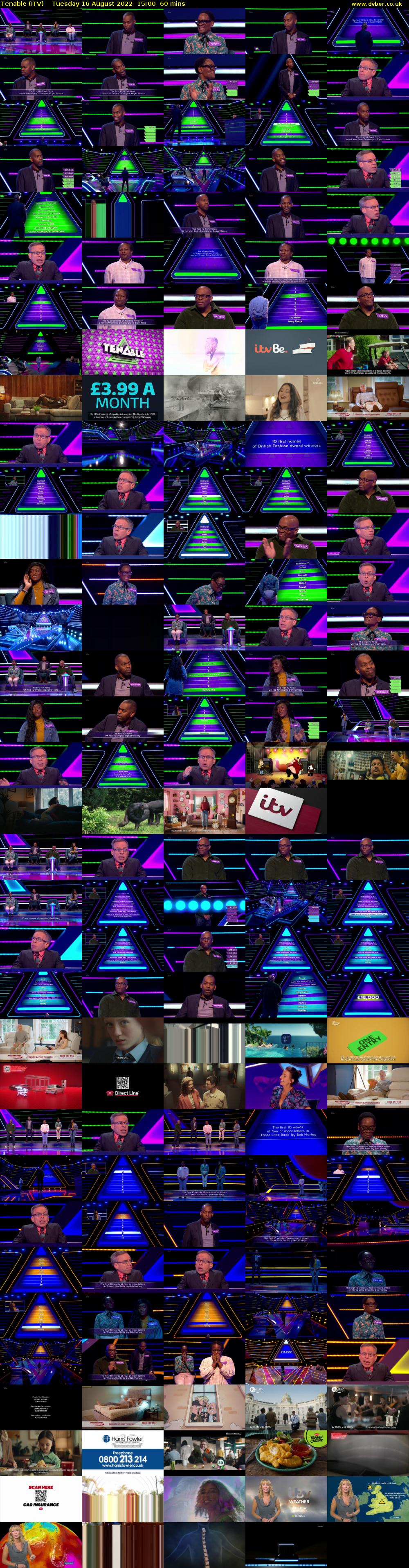 Tenable (ITV) Tuesday 16 August 2022 15:00 - 16:00