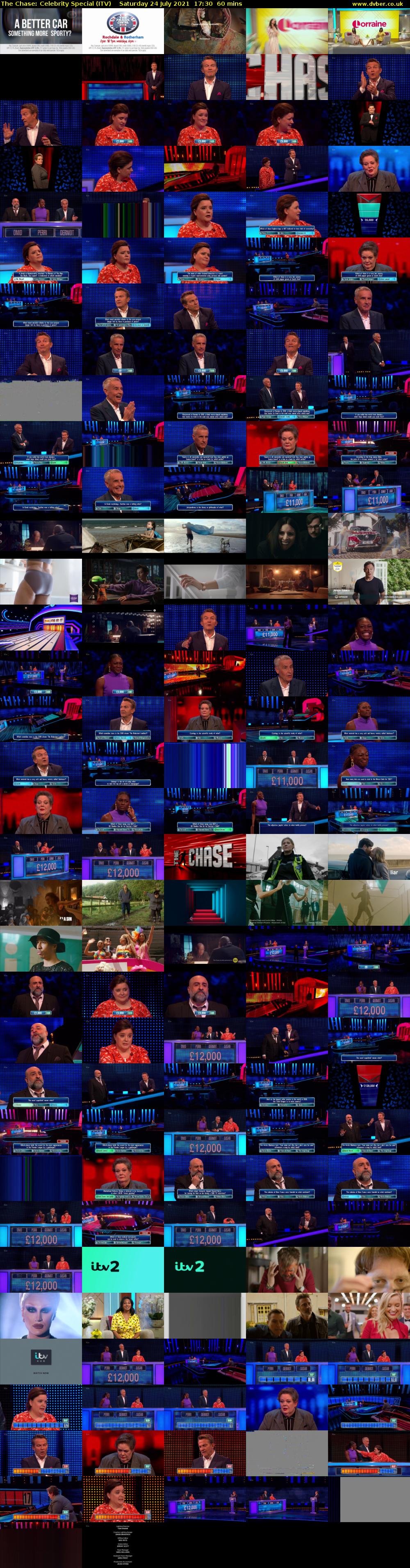 The Chase: Celebrity Special (ITV) Saturday 24 July 2021 17:30 - 18:30