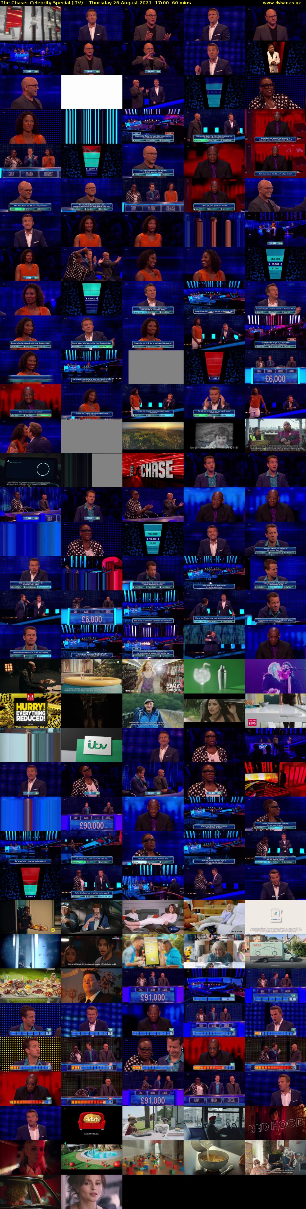 The Chase: Celebrity Special (ITV) Thursday 26 August 2021 17:00 - 18:00