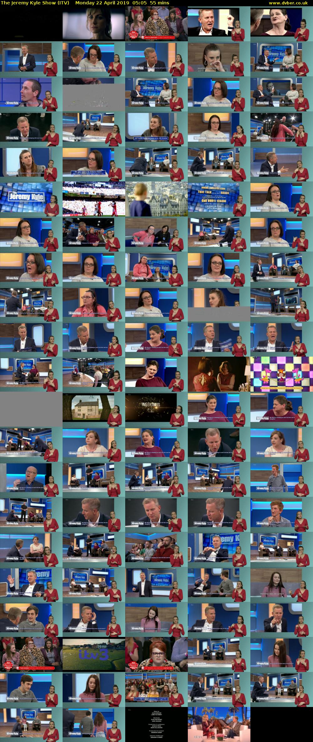 The Jeremy Kyle Show (ITV) Monday 22 April 2019 05:05 - 06:00