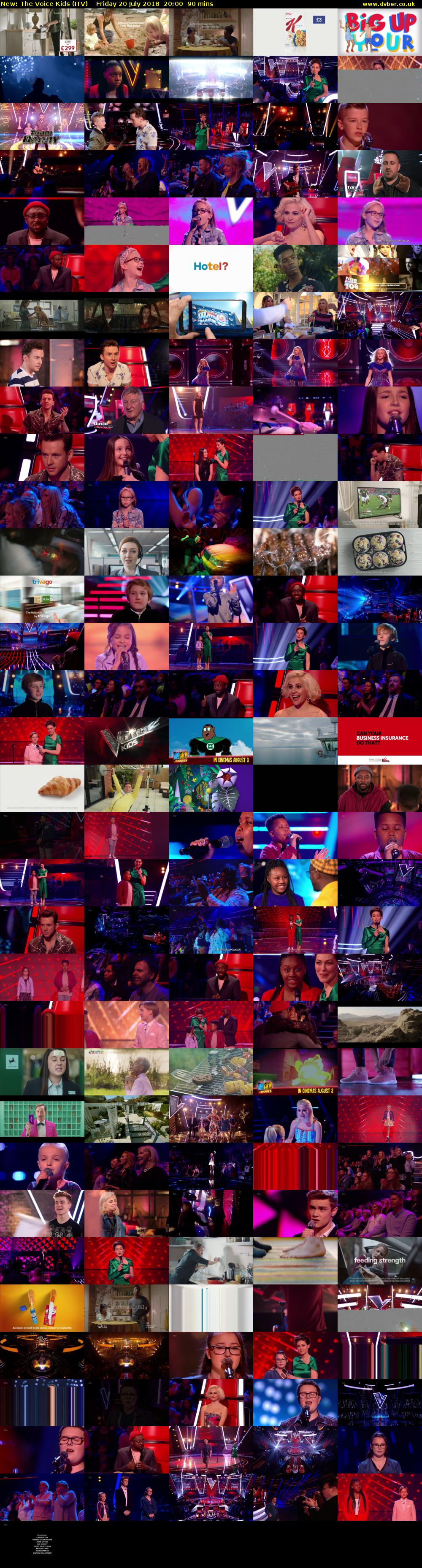 The Voice Kids (ITV) Friday 20 July 2018 20:00 - 21:30