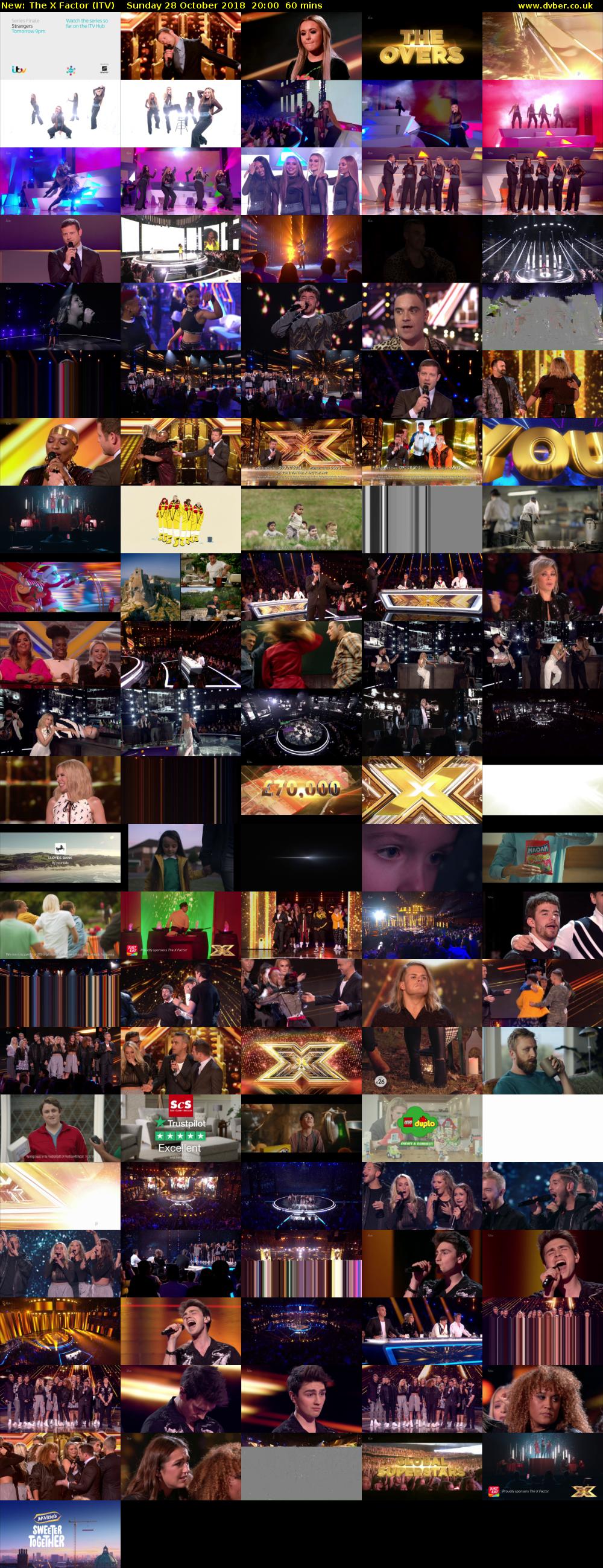 The X Factor (ITV) Sunday 28 October 2018 20:00 - 21:00