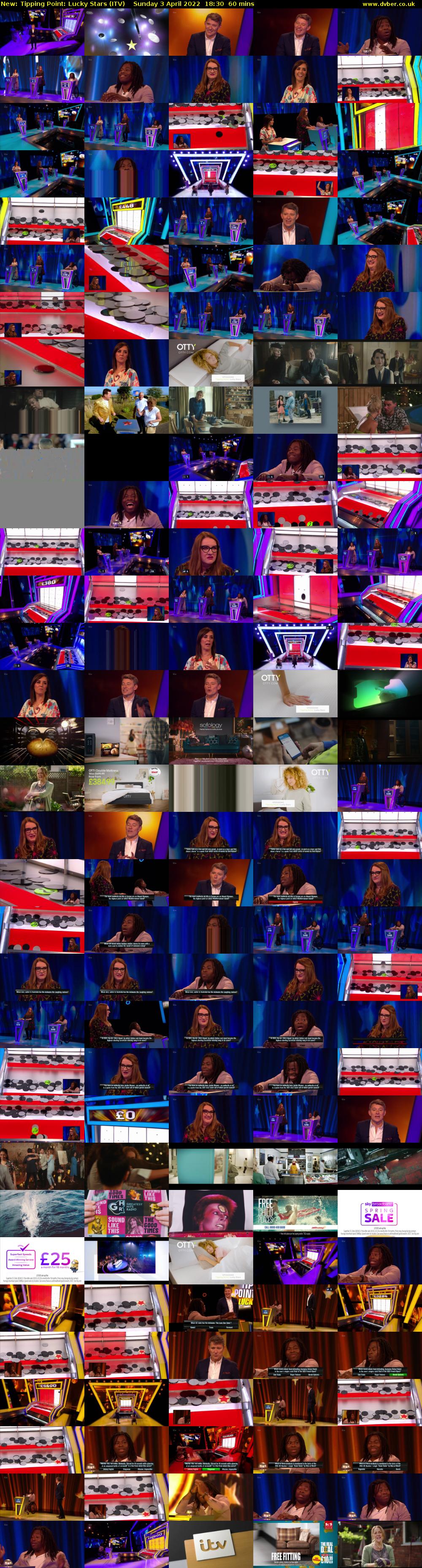 Tipping Point: Lucky Stars (ITV) Sunday 3 April 2022 18:30 - 19:30