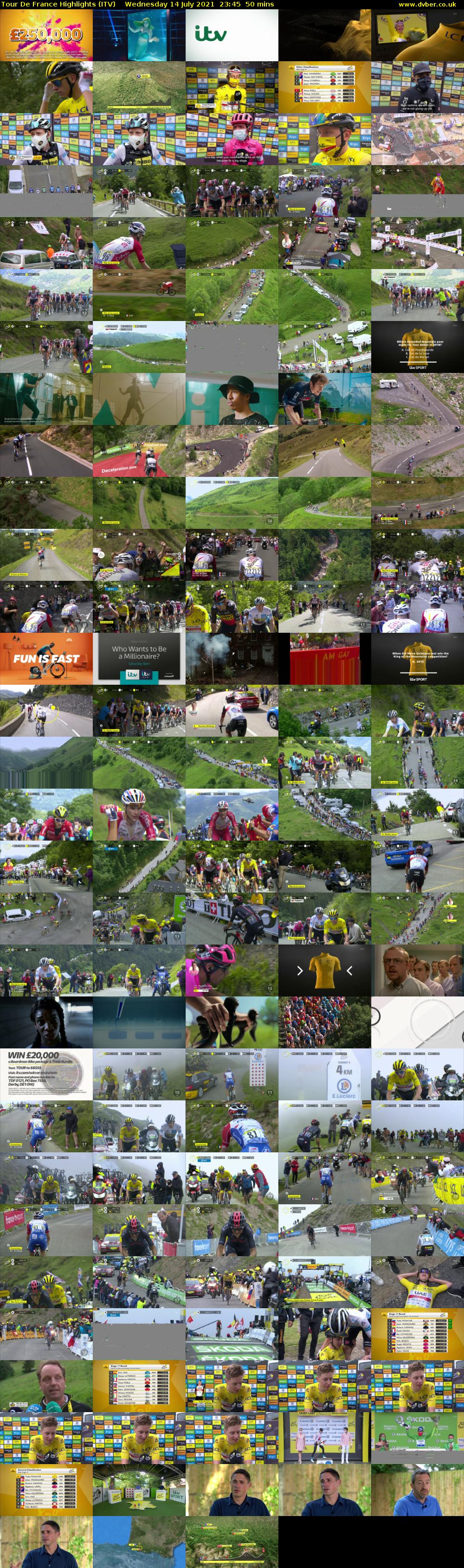 Tour De France Highlights (ITV) Wednesday 14 July 2021 23:45 - 00:35