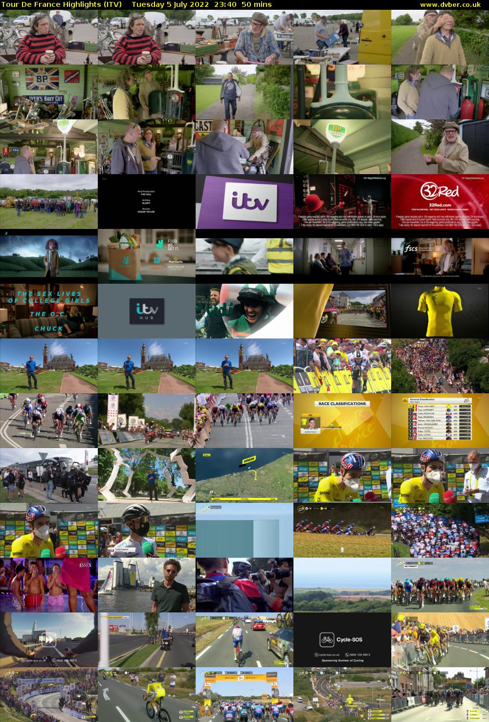 Tour De France Highlights (ITV) Tuesday 5 July 2022 23:40 - 00:30