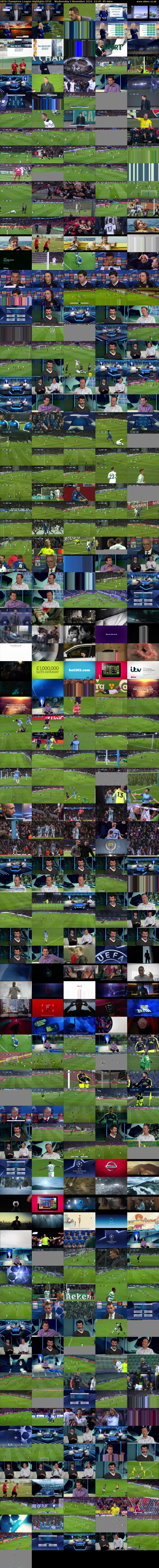 UEFA Champions League Highlights (ITV) Wednesday 2 November 2016 22:45 - 00:10