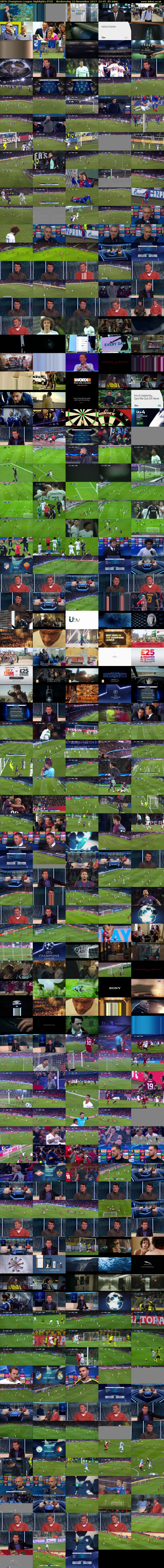 UEFA Champions League Highlights (ITV) Wednesday 22 November 2017 22:45 - 00:10