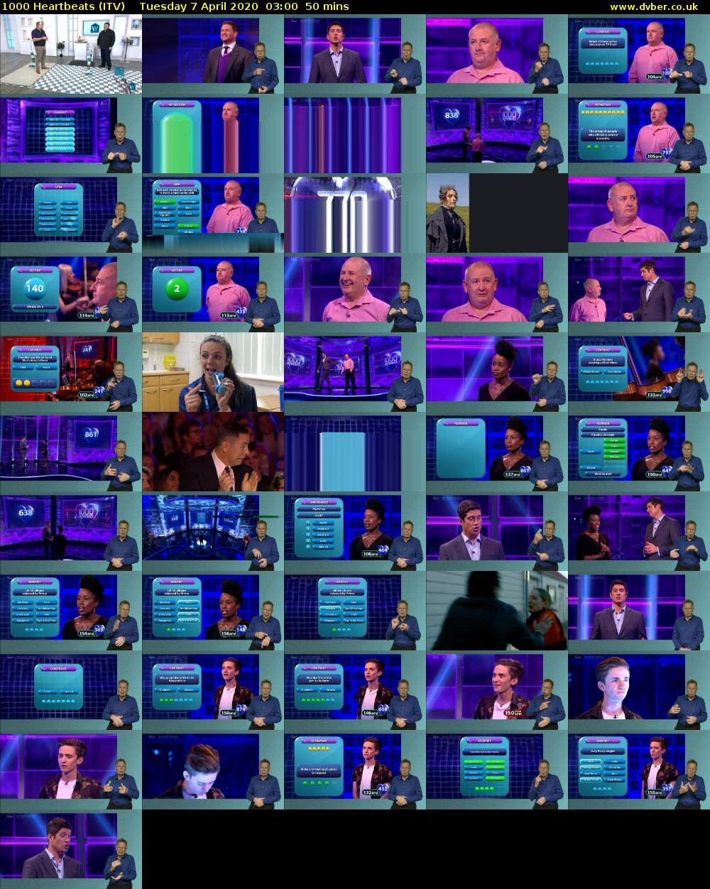 1000 Heartbeats (ITV) Tuesday 7 April 2020 03:00 - 03:50