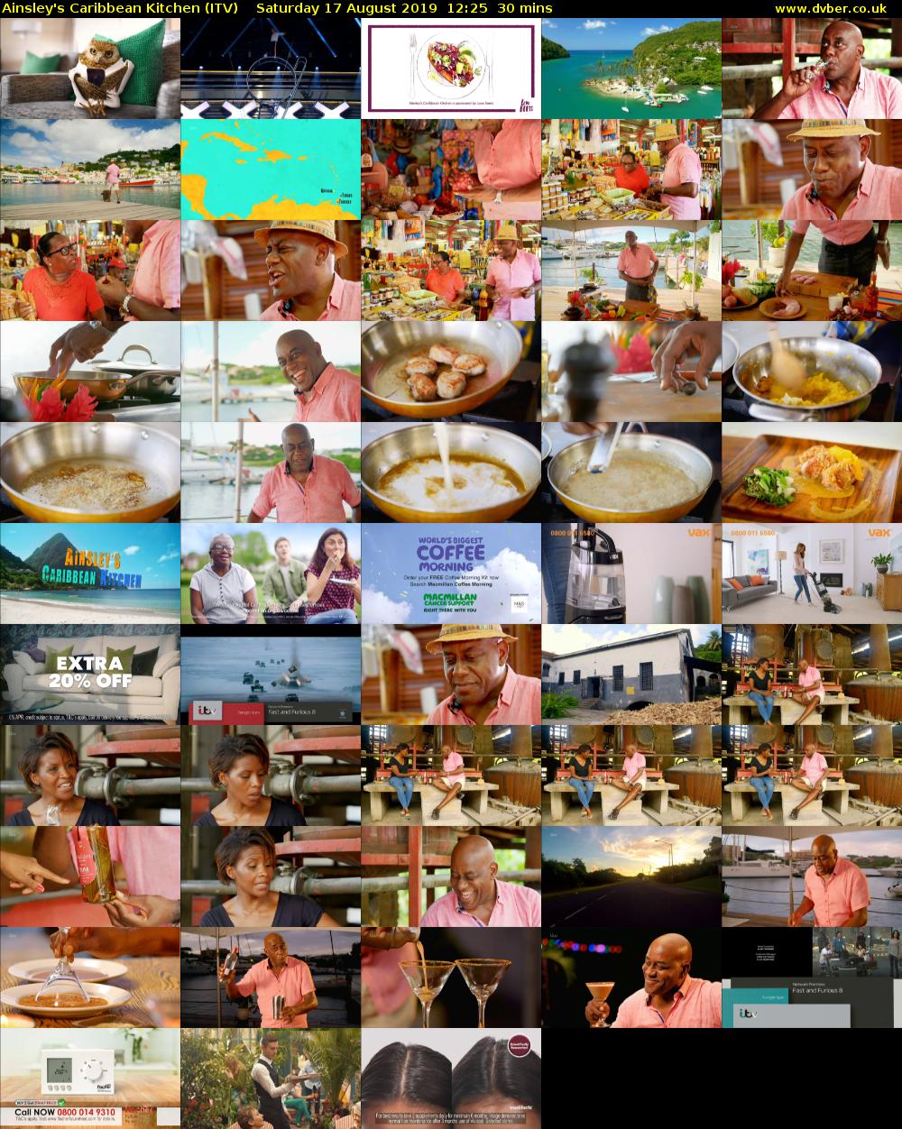 Ainsley's Caribbean Kitchen (ITV) Saturday 17 August 2019 12:25 - 12:55