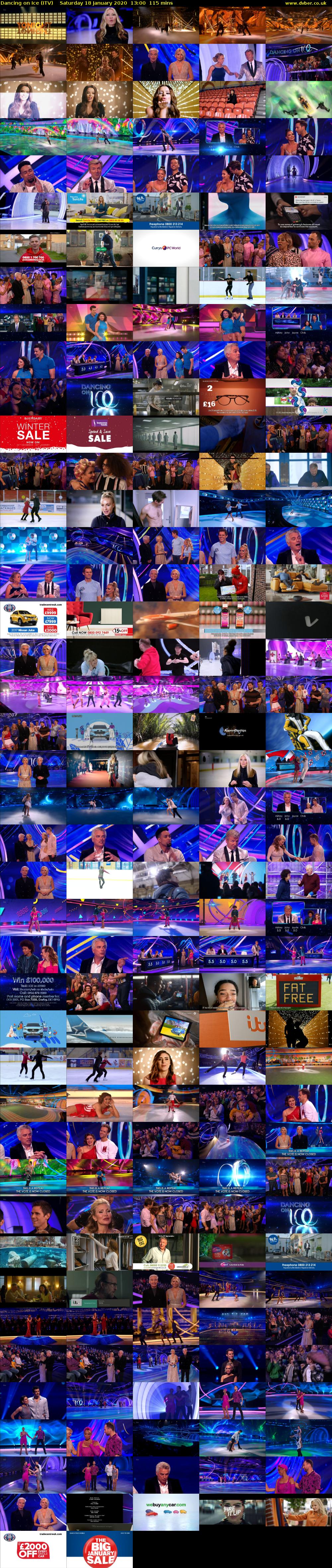 Dancing on Ice (ITV) Saturday 18 January 2020 13:00 - 14:55