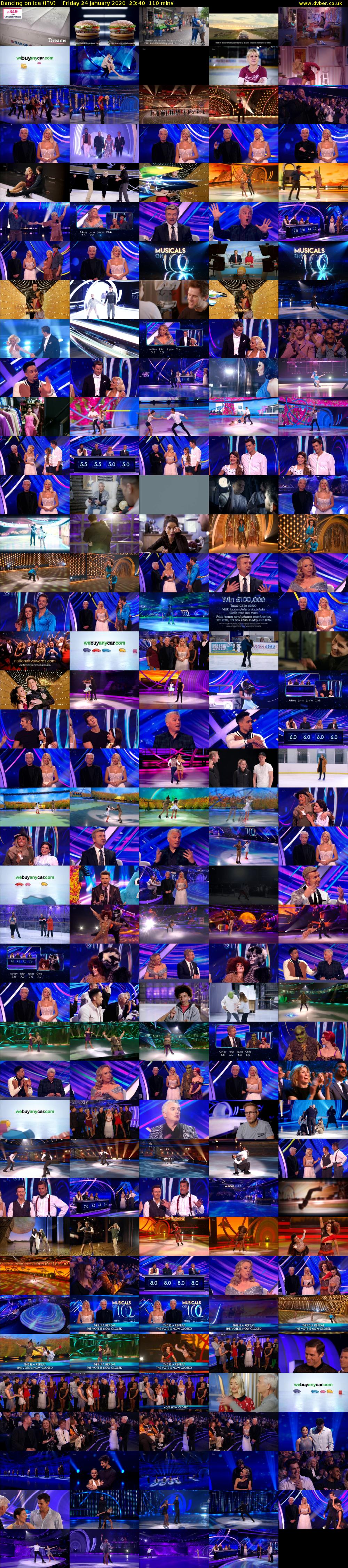 Dancing on Ice (ITV) Friday 24 January 2020 23:40 - 01:30