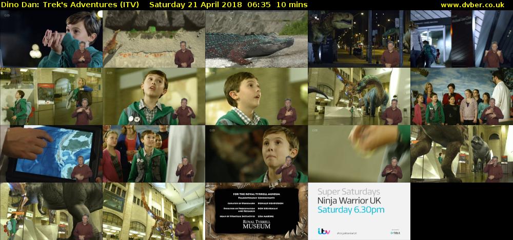 Dino Dan: Trek's Adventures (ITV) Saturday 21 April 2018 06:35 - 06:45