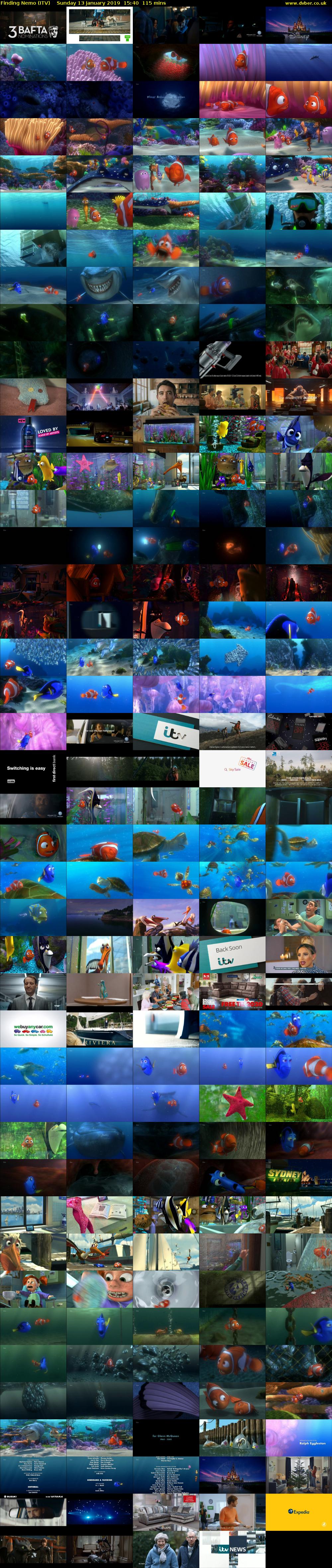 Finding Nemo (ITV) Sunday 13 January 2019 15:40 - 17:35