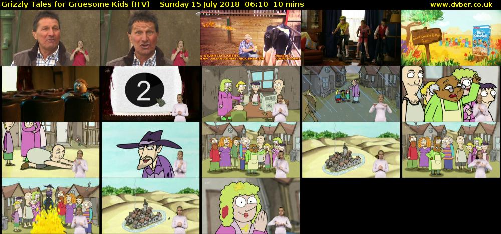 Grizzly Tales for Gruesome Kids (ITV) Sunday 15 July 2018 06:10 - 06:20