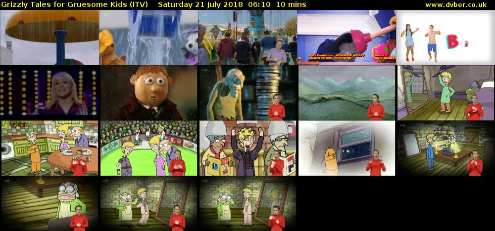 Grizzly Tales for Gruesome Kids (ITV) Saturday 21 July 2018 06:10 - 06:20
