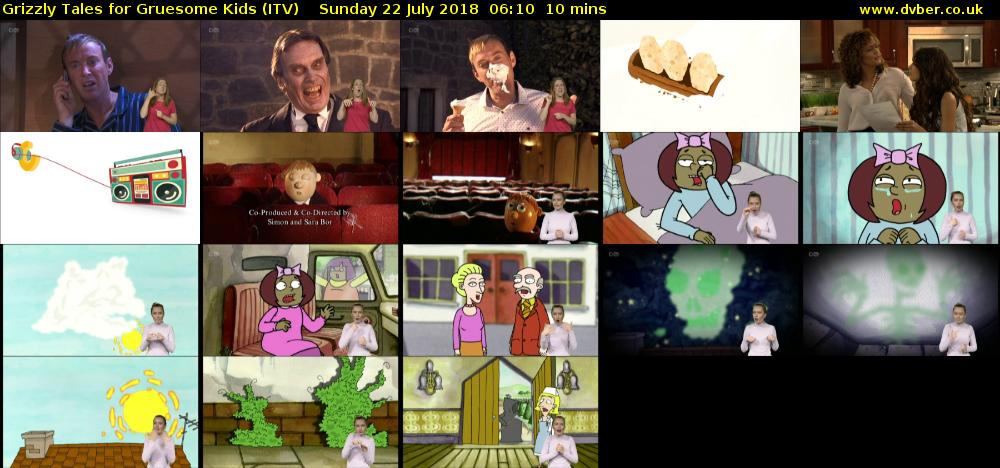 Grizzly Tales for Gruesome Kids (ITV) Sunday 22 July 2018 06:10 - 06:20
