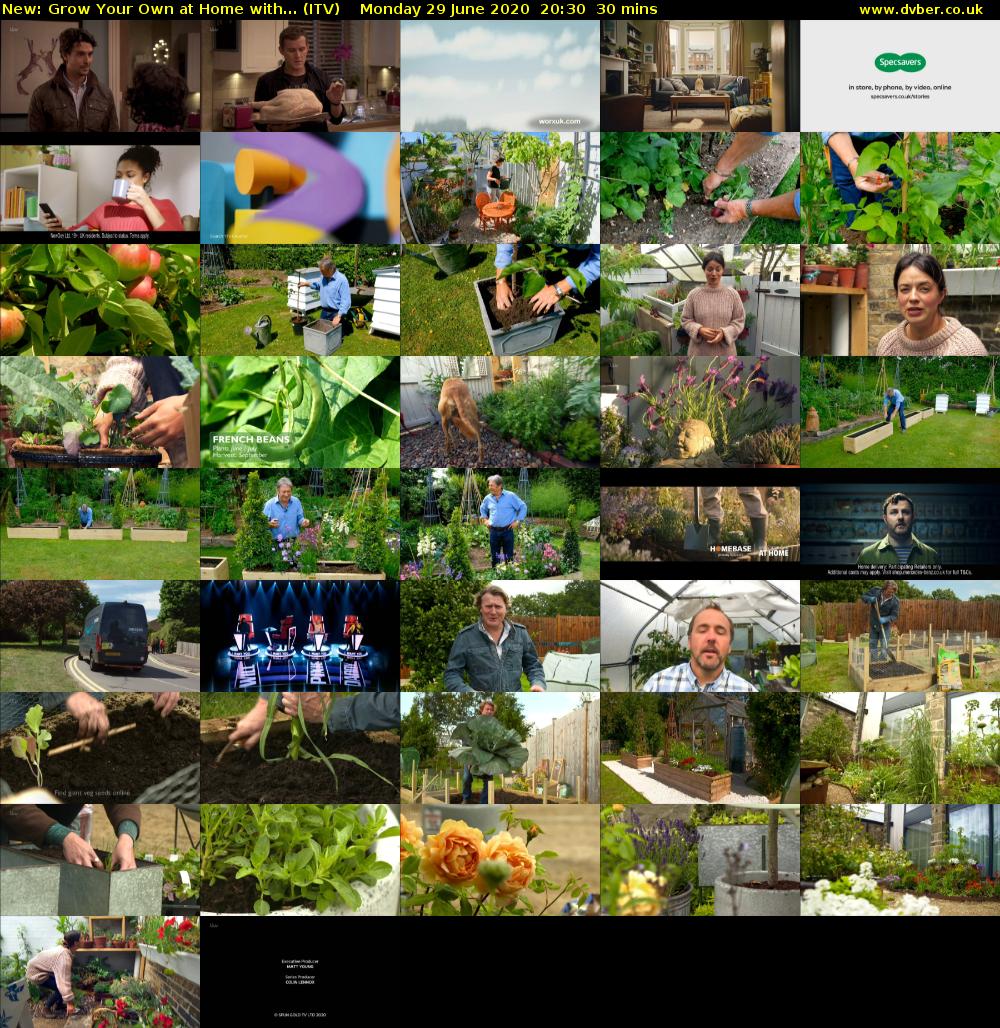 Grow Your Own at Home with... (ITV) Monday 29 June 2020 20:30 - 21:00