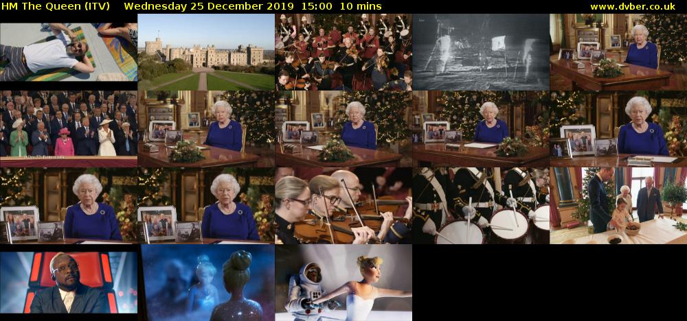 HM The Queen (ITV) Wednesday 25 December 2019 15:00 - 15:10