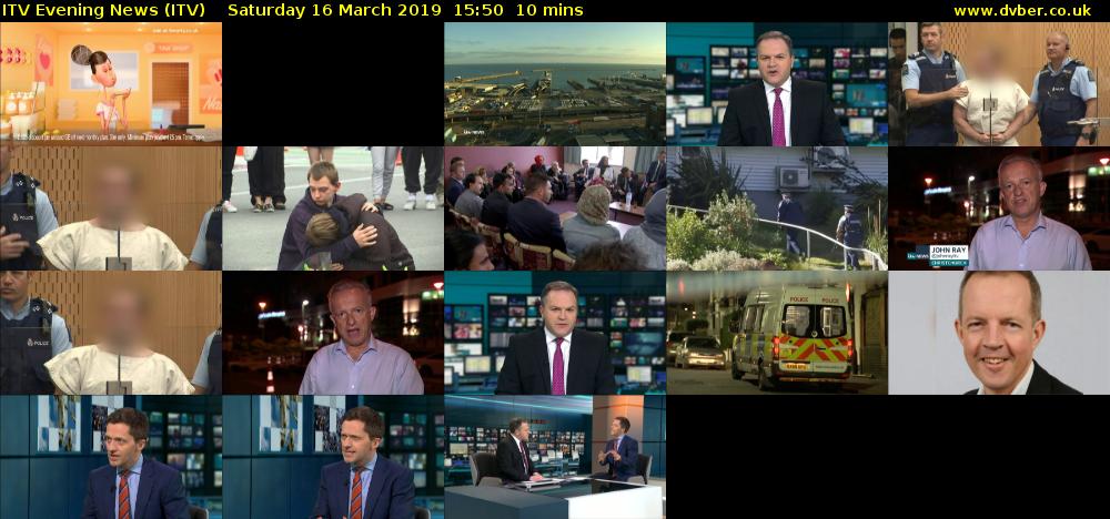 ITV Evening News (ITV) Saturday 16 March 2019 15:50 - 16:00