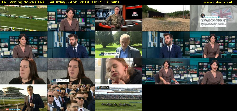 ITV Evening News (ITV) Saturday 6 April 2019 18:15 - 18:25