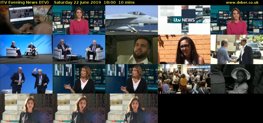 ITV Evening News (ITV) Saturday 22 June 2019 18:00 - 18:10