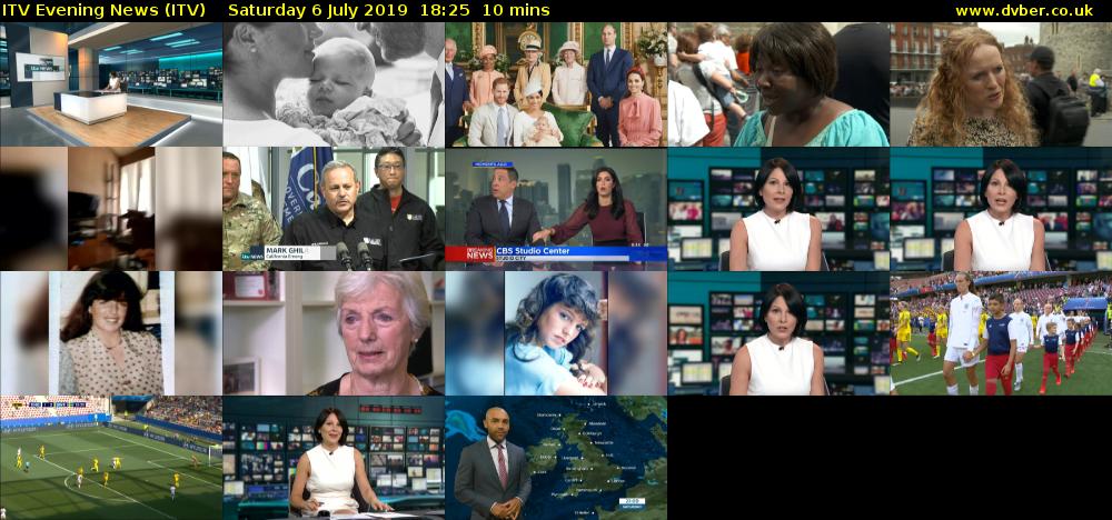 ITV Evening News (ITV) Saturday 6 July 2019 18:25 - 18:35