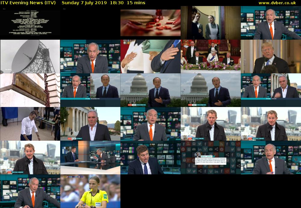 ITV Evening News (ITV) Sunday 7 July 2019 18:30 - 18:45
