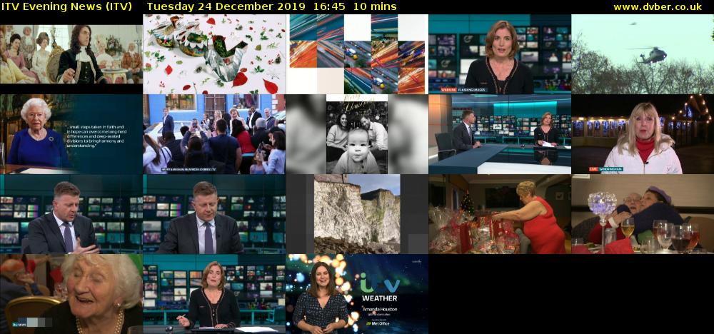 ITV Evening News (ITV) Tuesday 24 December 2019 16:45 - 16:55