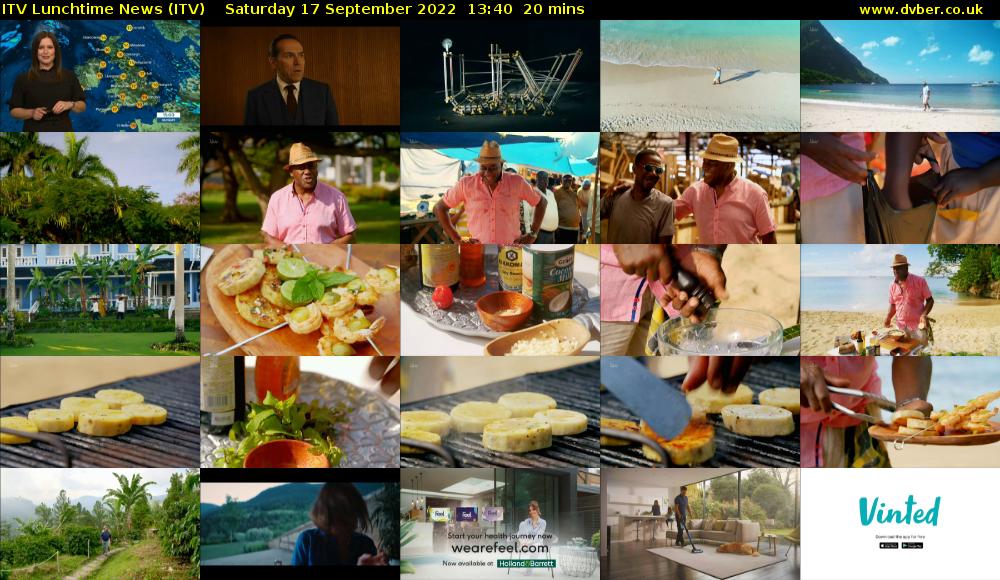 ITV Lunchtime News (ITV) Saturday 17 September 2022 13:40 - 14:00
