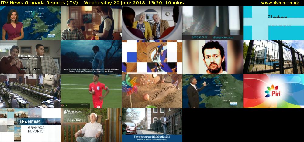 ITV News Granada Reports (ITV) Wednesday 20 June 2018 13:20 - 13:30